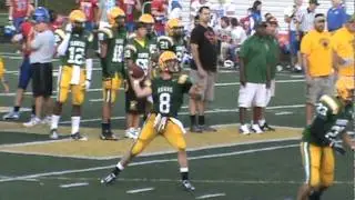 Nice run after catch by Harrison wide receiver in Brother Rice scrimmage