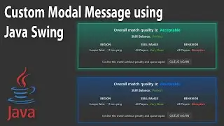 Java Swing - Custom Modal Dialog Message with FlatLaf and Miglayout