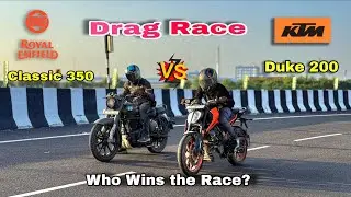 Royal Enfield 350 vs KTM Duke 200 Drag Race || Who Wins the Race? || Shocking Results ||