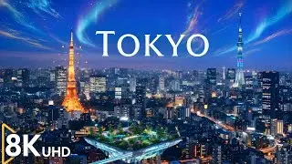 Tokyo in 8K HDR 60FPS Dolby Vision 🌆 | Ultra-Modern Cityscape with Soft Piano Music