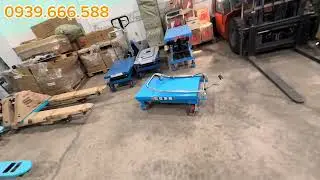 Bàn nâng đẩy tay 500kg, nâng cao 900mm. Giao hàng toàn quốc