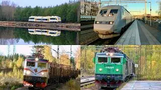 Svenska tåg som tutar del 7 / Compilation of Swedish train horns part 7