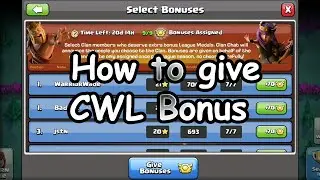 How to give CWL Bonus | Clash of Clans CWL | CWL Medal Distribution