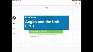 Angles and the Unit Circle (Lesson 7-2)