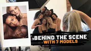 Skin focused BEAUTY PHOTOSHOOT in studio with 7 MODELS - Behind the scene