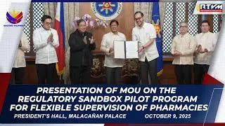 Presentation of MOU on the Regulatory Sandbox Pilot Program for Flexible Supervision of Pharmacies