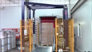 Automatische draaitafel pallet wikkelmachine