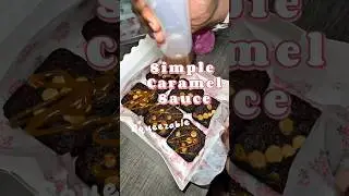 How to make caramel! It is squeezable #recipe #asmr #baking #brownie #caramel #foodasmr #treat
