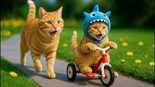 Mama Cat Gifts Kitten a Lovely New Bicycle to Celebrate Good School Results 🐱🌸📚