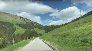 Driving in Switzerland to Lac de l'Hongrin, Gruy&egrave;res area 4k 60 FPS