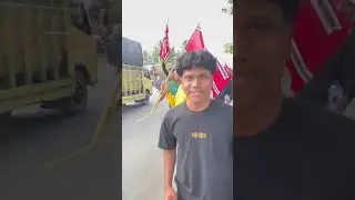 Acehnese people unite in a star and crescent flag convoy to demand UN independence 
