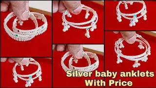 Silver baby anklets designs with price 2025/daily use silver anklets designs