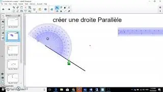 creer une droite parallel avec rapporteur