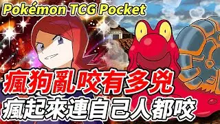 【PTCG Pocket】瘋狗亂咬有多兇《瘋起來連自已人都咬》【平民百姓】『寶可夢』『Pokémon TCG Pocket』『天與海的指引』『熔岩蝸牛』『小銀』『A4』