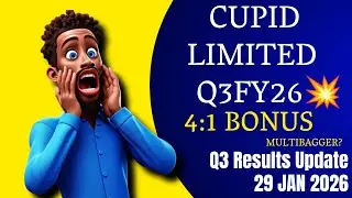 CUPID LIMITED Q3FY26 RESULTS | PROFIT TRIPLES 🚀 BONUS SHARES | LATEST SHARE NEWS