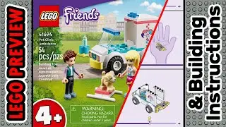 PREVIEW: 41694, LEGO FRIENDS, Pet Clinic Ambulance​ & Building Instructions! LEGO 2022