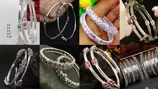Daily Wear Pure Silver Bangles // Antique Silver Jewellery #antique #bangles #casualwear