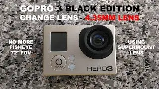 Gopro Hero 3 Black Edition - Change Lens - 4.35mm Lens & Supermount