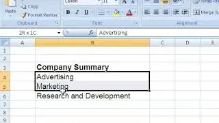 Excel: How to Indent Content Within Cells