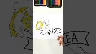 Eritrea Map drawing / How to draw Flag of Eritrea