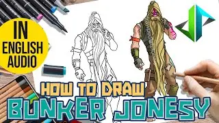 [DRAWPEDIA] HOW TO DRAW BUNKER JONESY from FORTNITE - STEP BY STEP DRAWING TUTORIAL