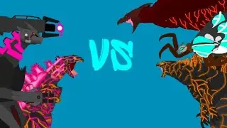 Mecha,Shin,Gojita VS Godzilla,Rodan,Mothra (DC2) Animation