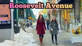 Winter Walking Tour Roosevelt Avenue Queens NYC 2026 ❄️ [4K] #travel #winter #train