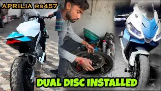 FINALLY DUAL DISC INSTALLED IN APRILIA RS457😍 | WORLD 1st | Aprilia RS 457 SUPERMODS🥵