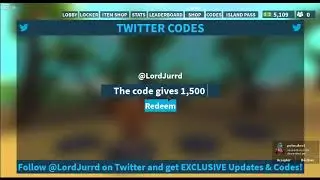 New code in Island Royale (First September 2018, Roblox)