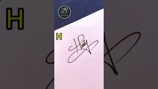 Simple H letter signature style #howtosign #calligraphyart