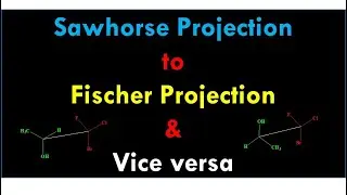 Lec-24 || Conversion of Sawhorse projection to Fischer Projection and Fischer to Sawhorse projection