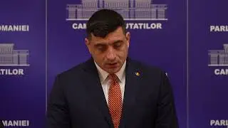 George Simion și Vasile Costiuc &icirc;ntr-o conferință de presă comună &icirc;n parlamentul Rom&acirc;niei.
