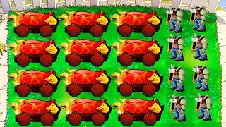 PvZ Fusion Vulcannon Fiery Comando & Max Turret Combo | Full Destruction!