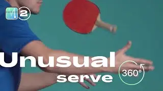 An unusual serve with a toss of a racket | Table Tennis Tutorial № 2 by ttennismania