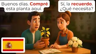 🇪🇸 Покупка Цветов: Простой Естественный Диалог | A1-A2 | Изучайте Настоящий Испанский для Начинаю...
