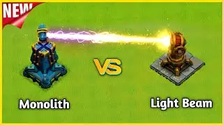 Monolith VS Light Beam Ultimate Battle Clash Of Clans #shorts #coc #clashofclans @uniquelimited5146 