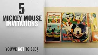 Top 10 Mickey Mouse Invitations [2018]: Mickey Mouse 'Playtime' Invitations and Thank You Notes w/