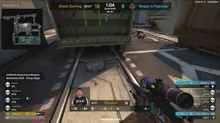 Ghost Wardell 1v3 Clutch vs NIP [Map2/Train] - DreamHack Master Stockholm 2018