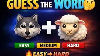 Guess the Word 🤔 | Emoji Combo Game | Easy to Hard Challenge
