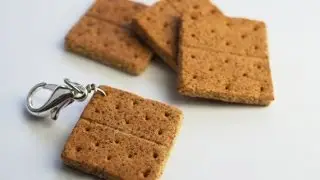 Charm Size Graham Cracker Tutorial, Miniature Food Tutorial, Polymer Clay