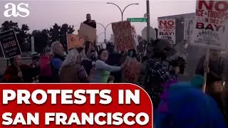 PROTEST ERUPT as Border Patrol arrives at San Francisco Coast Guard Base