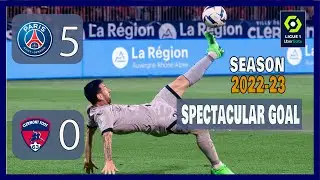 Lionel Messi 2 Goals | Clermont vs PSG 0-5 ( All Goals Highlights 2022 ) - Messi SPECTACULAR Goal
