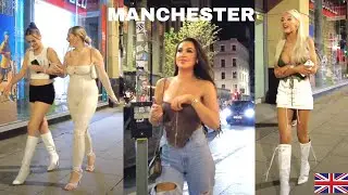 MANCHESTER ENGLAND UK NIGHTLIFE WALK OCT -  2023