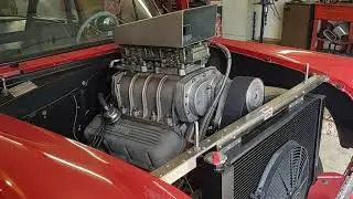 Supercharged '55 Chevy Gasser Idle