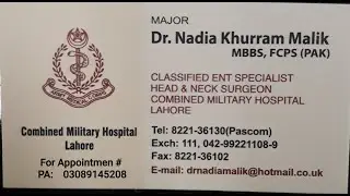ent specialist |Best ent specialist lahore | best ent doctor lhr