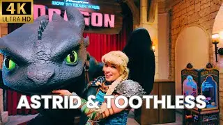 Meet Astrid & Toothless - How to Train Your Dragon at Universal Studios Singapore [4K]