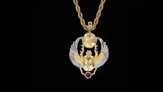 Helloice Egyptian Amulet Scarab Pendant