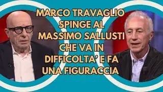 Travaglio Show Travolge Sallusti che Prova a Reagire ma e' Costretto a Zittirsi