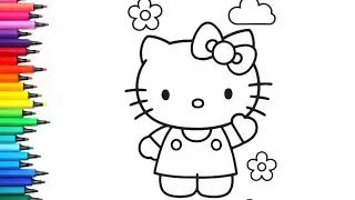 Hello Kitty  Drawing, Painting & Colouring for Kids and Toddlers_ Kids Art 