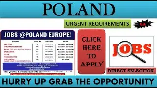 EUROPE JOBS 2023 || DETAILED ELABORATION || EASY WAY TO APPLY || HURRY UP || GA ||